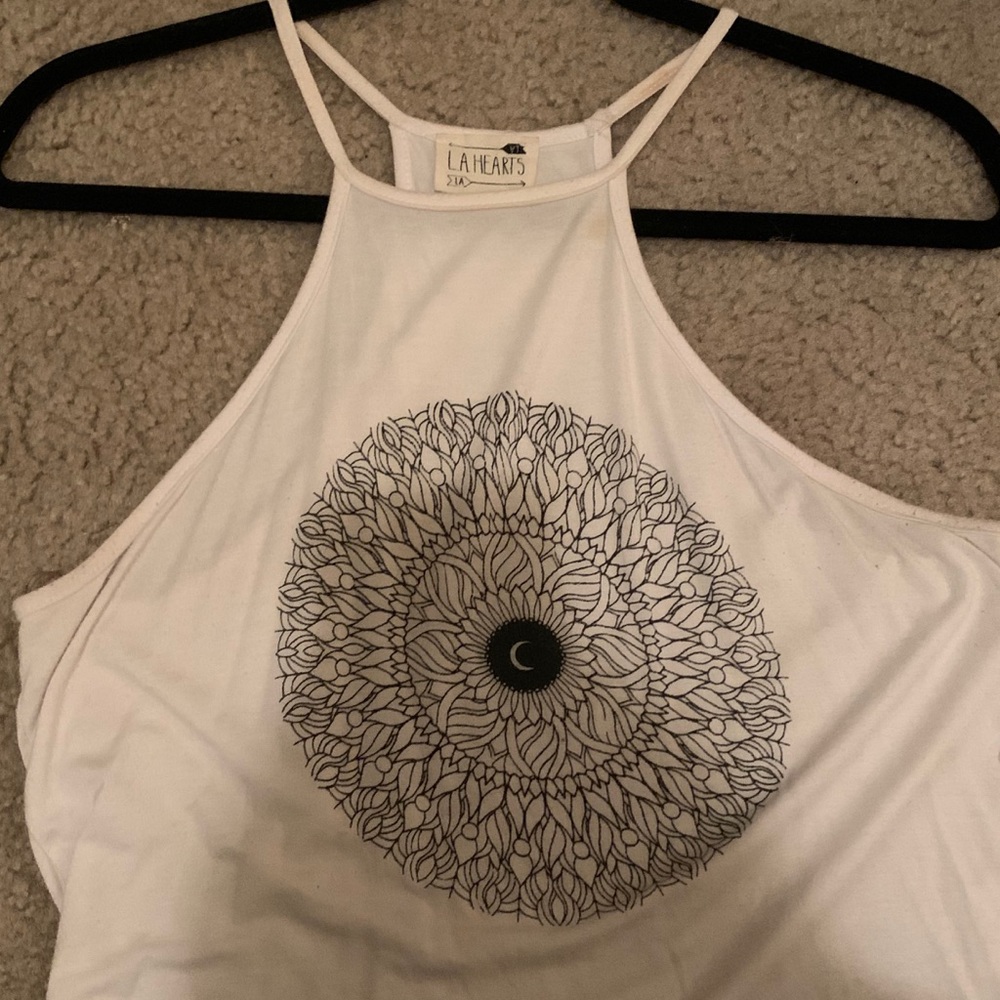 black and white tank top